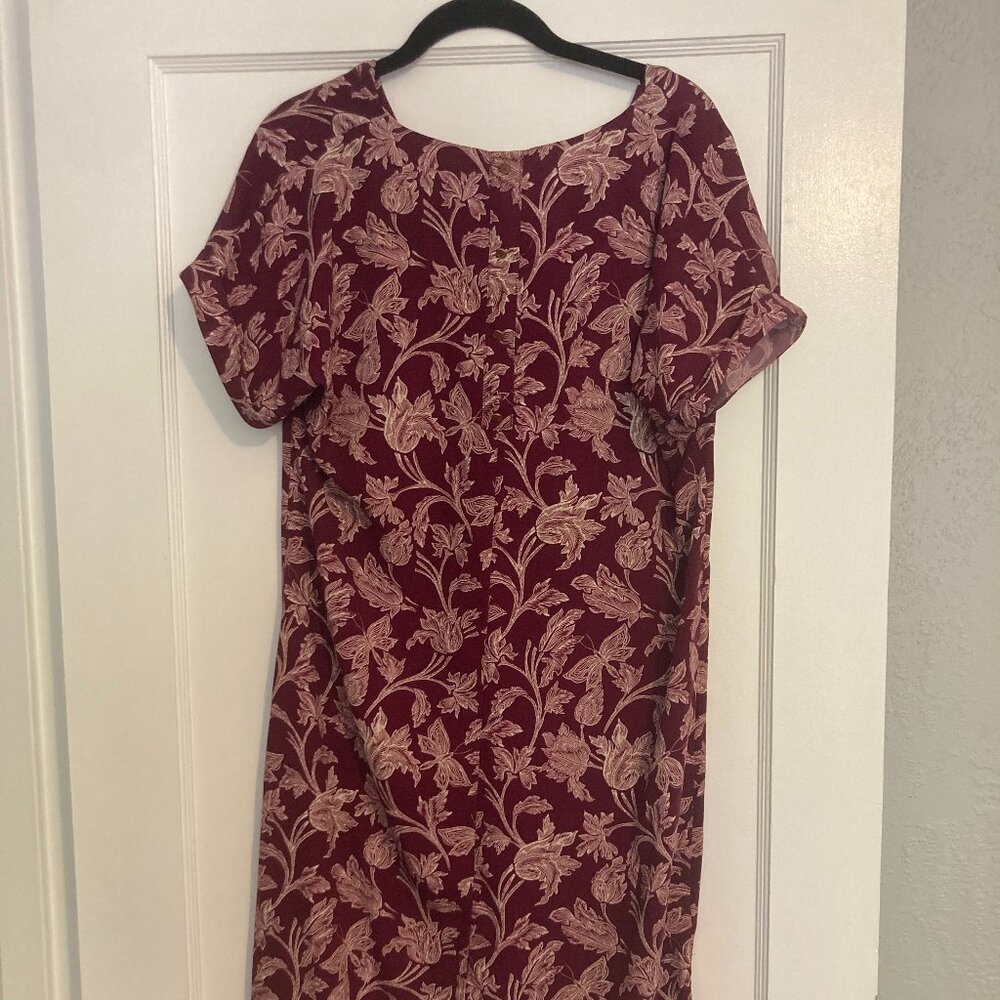 Maroon floral butterfly slip dress (Size M)